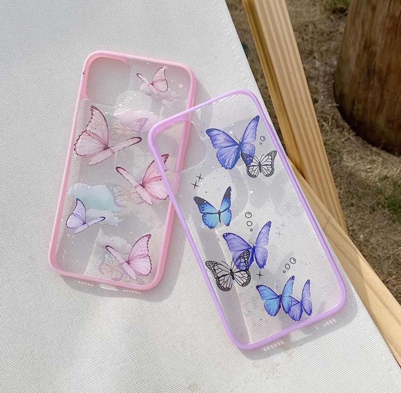 Butterfly Glitter Phone Cases - Samsung