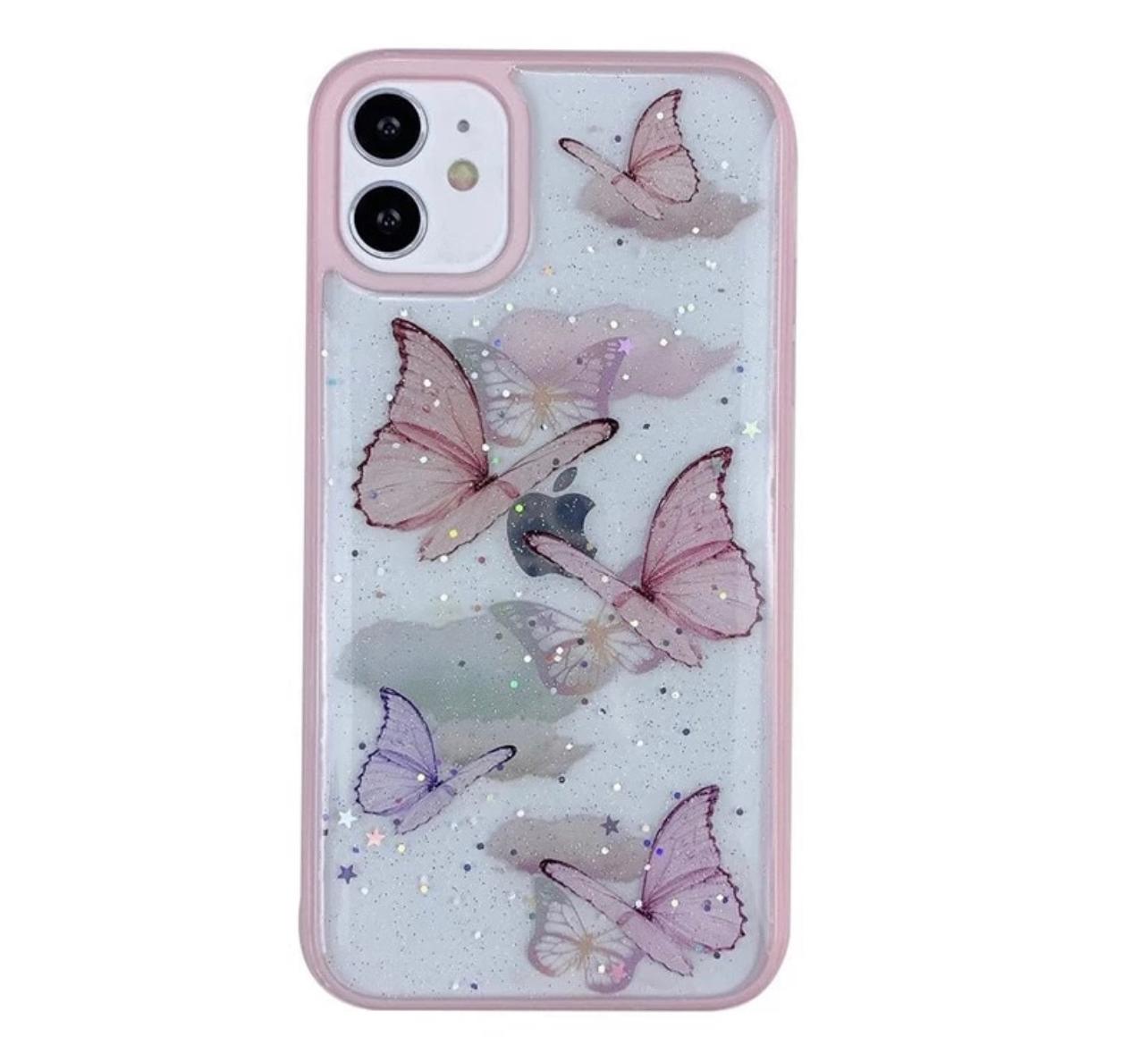 Butterfly Glitter Phone Cases - Samsung